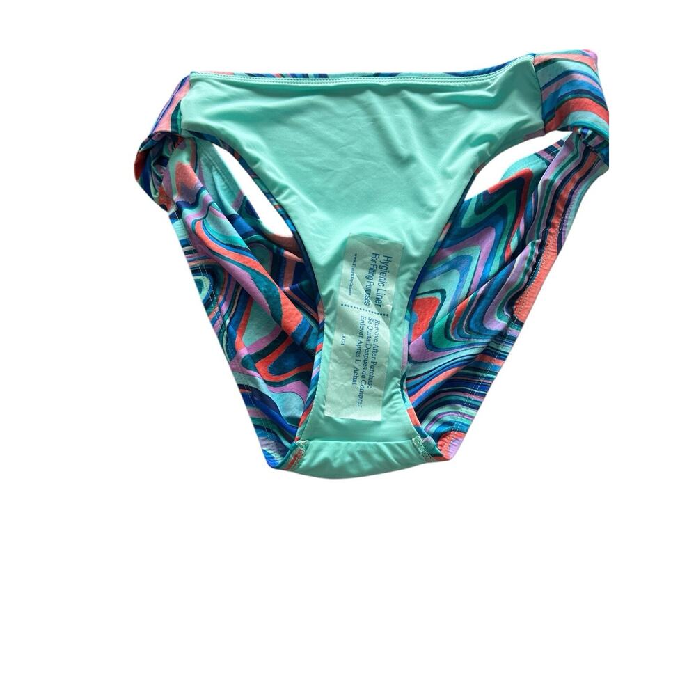 La Blanca Women’s 12 Multicolor Crystal Cove Side Shirred Hipster Bikini Swim - Picture 6 of 6